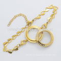 Gold Design Edelstahl Schmetterling Kette schwimmenden Charme locket Armband